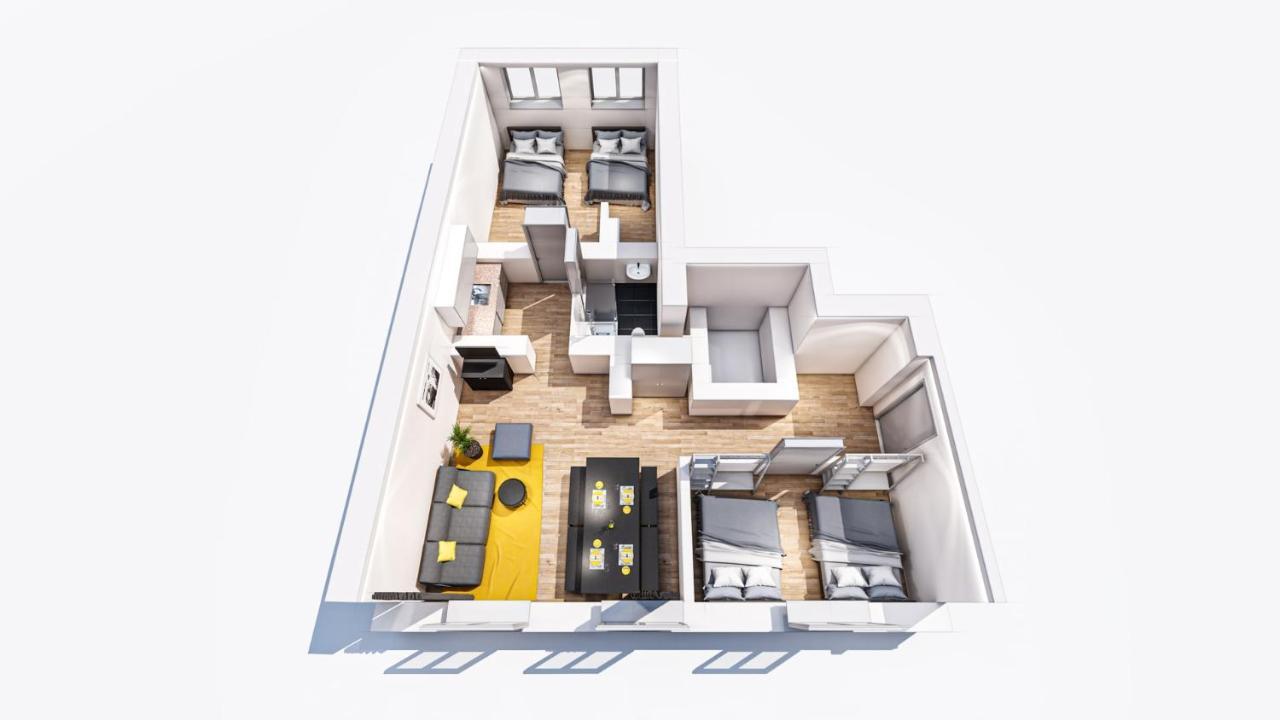 Marienplatz Apartment 2 Bedrooms Living Room Kitchen 뮌헨 외부 사진